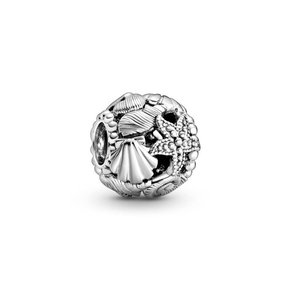 Charm Offen Seestern  Muschel Herzen Sterling-Silber