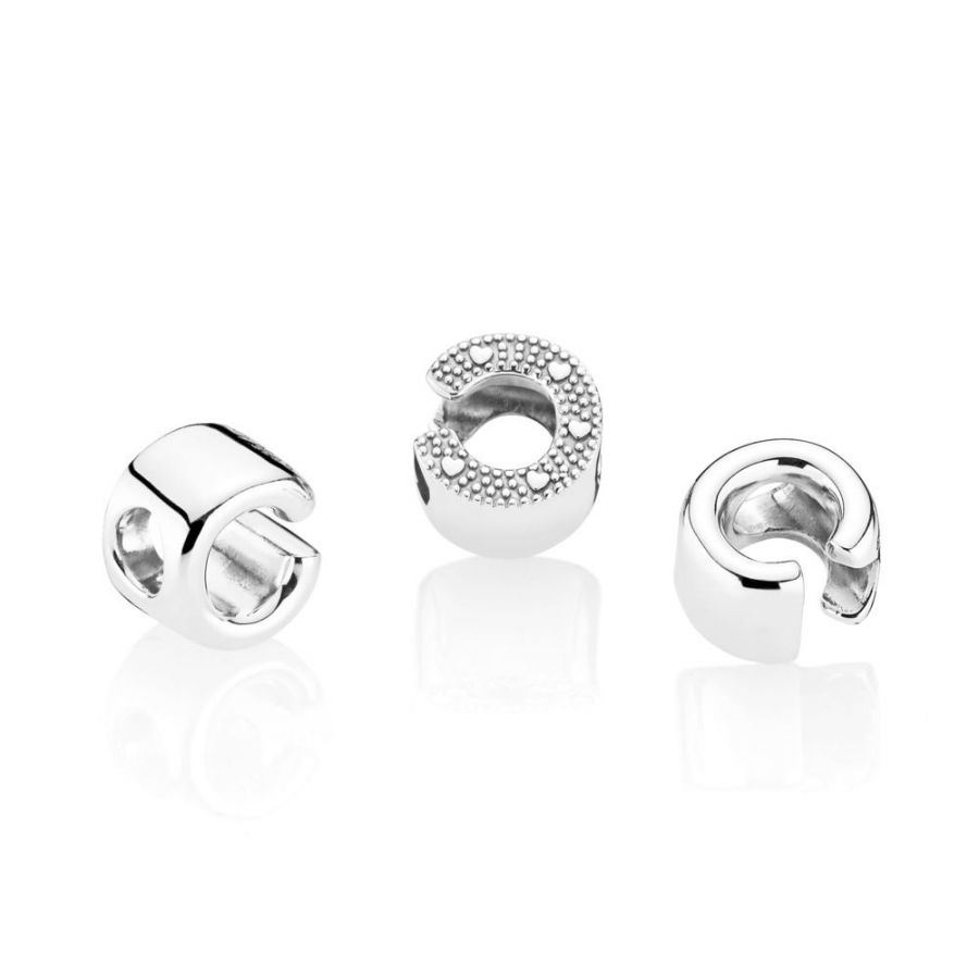 Charm Buchstabe Letter C Silber Zweitbild