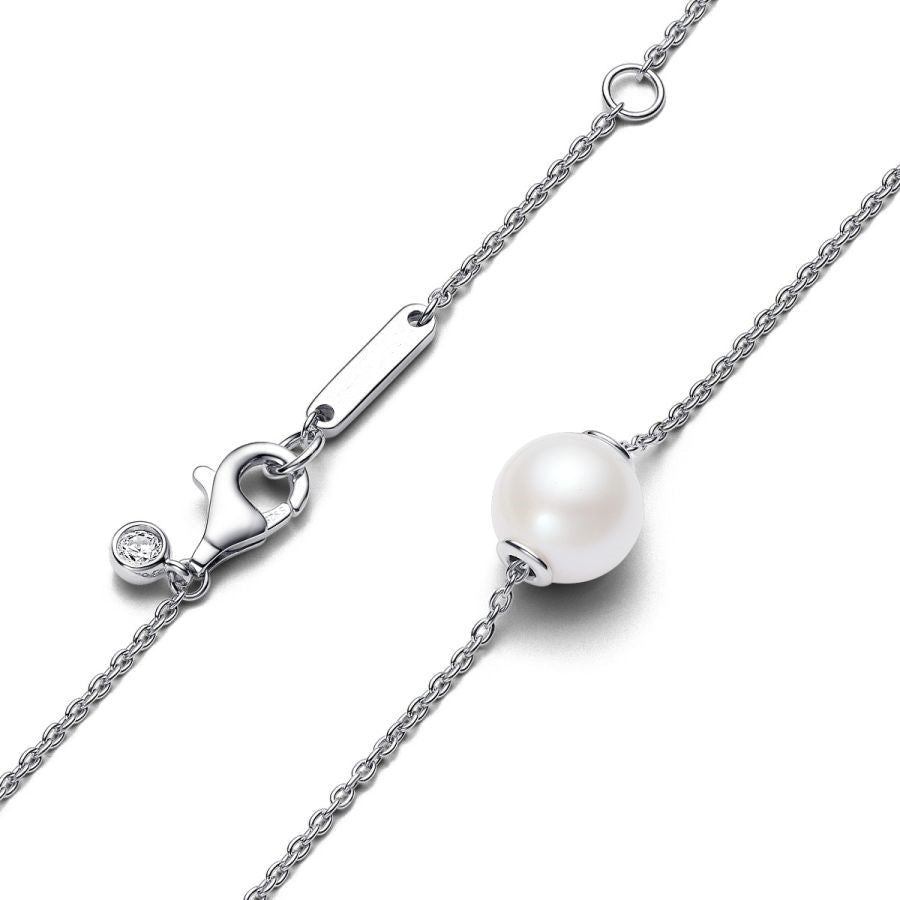 393167C01 Halskette Collier Süßwasserzuchtperle Silber