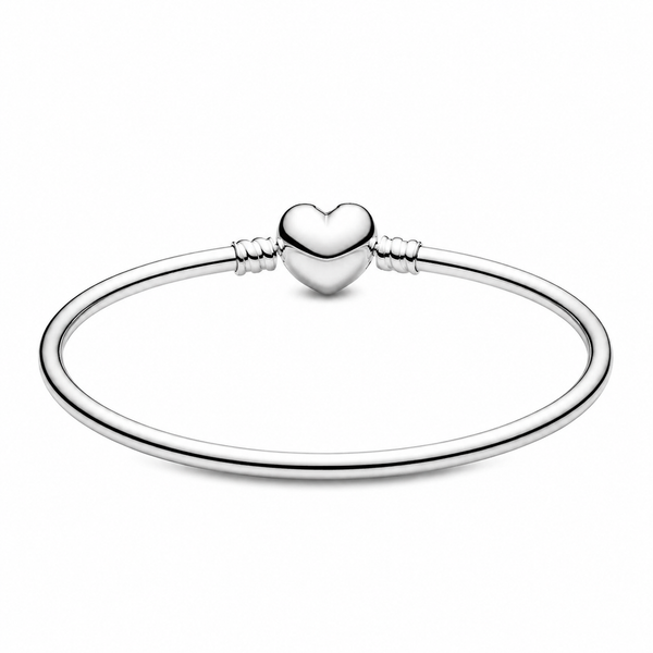 Armreif Moments Herzverschluss Silber