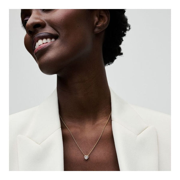 368425C01 Collier-Halskette Funkelndes Herz Vergoldet 45 cm