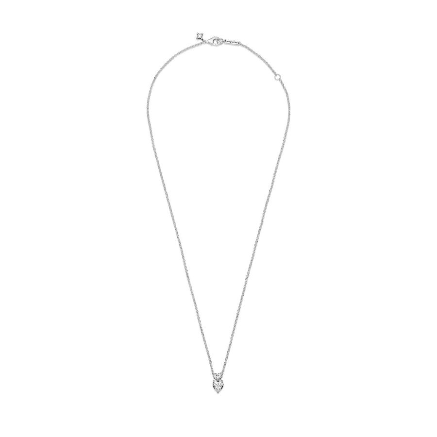 391229C01 Halskette mit Anhänger Doppelherz Sterling-Silber 45 cm