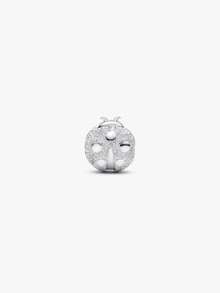 Strukturierter Marienkäfer Mini-Charm Sterling-Silber Hauptbild