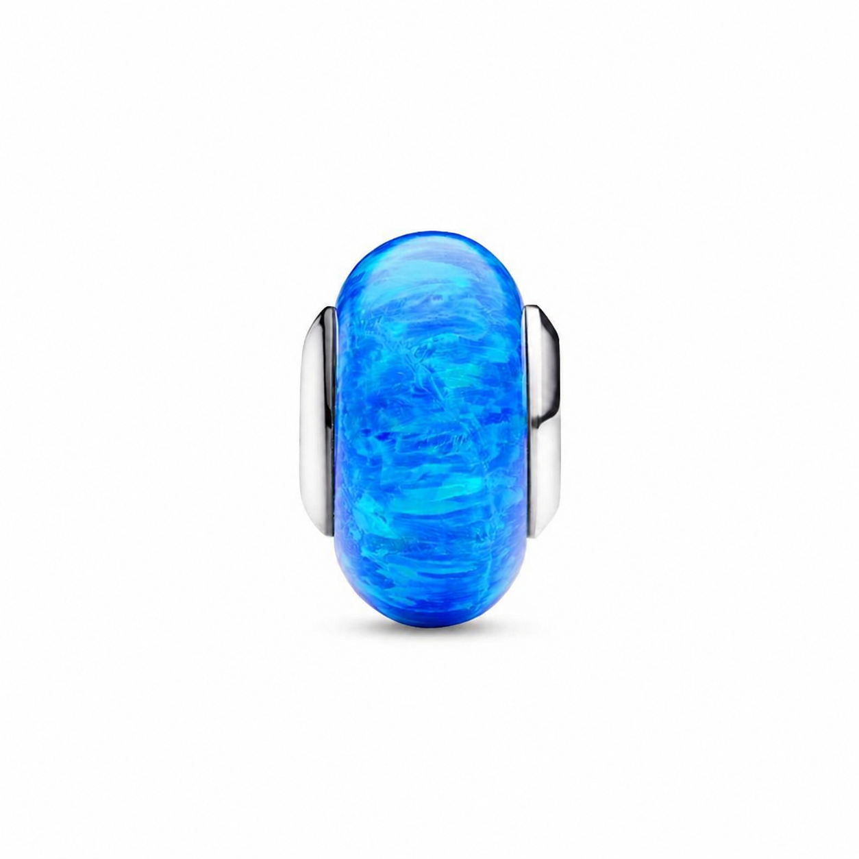 Charm Schillerndes Tiefblaues Ozean Opal Sterling-Silber