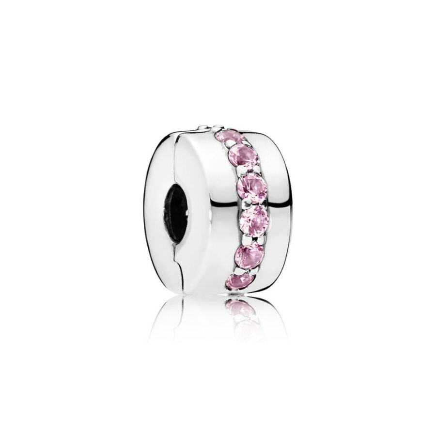 Clip Charm Rosafarbene Funkelnde Linie Hauptbild