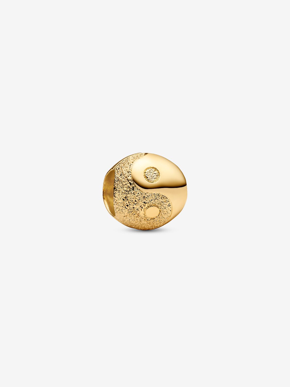 Strukturiertes Yin und Yang Mini-Charm 14 Karat Vergoldung Hauptbild