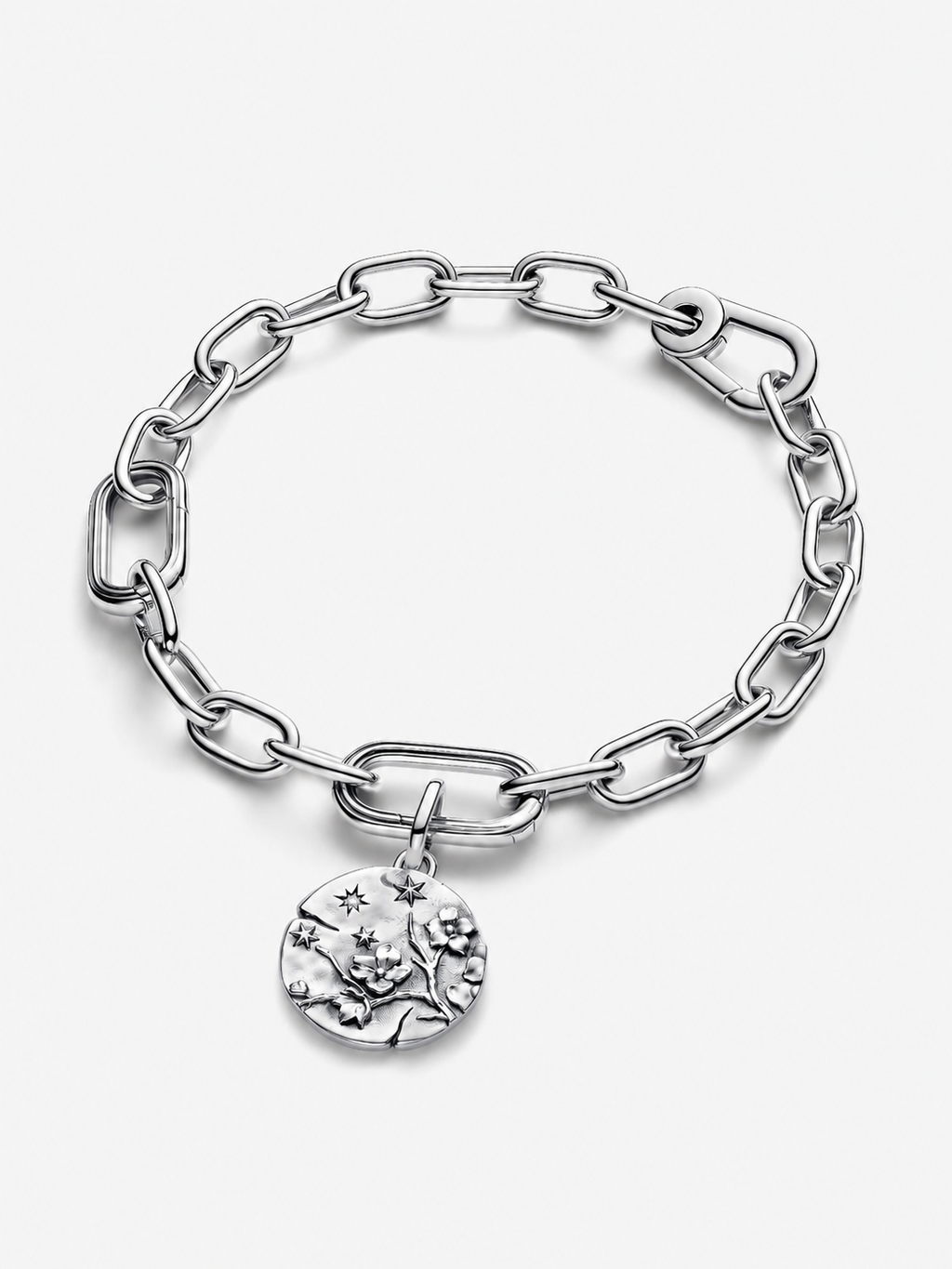 Kirschblüte Medaillon-Charm Sterling-Silb