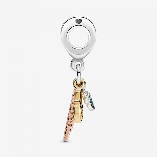 Rose  Charm-Anhänger Hand der Fatima Auge der Vorsehung