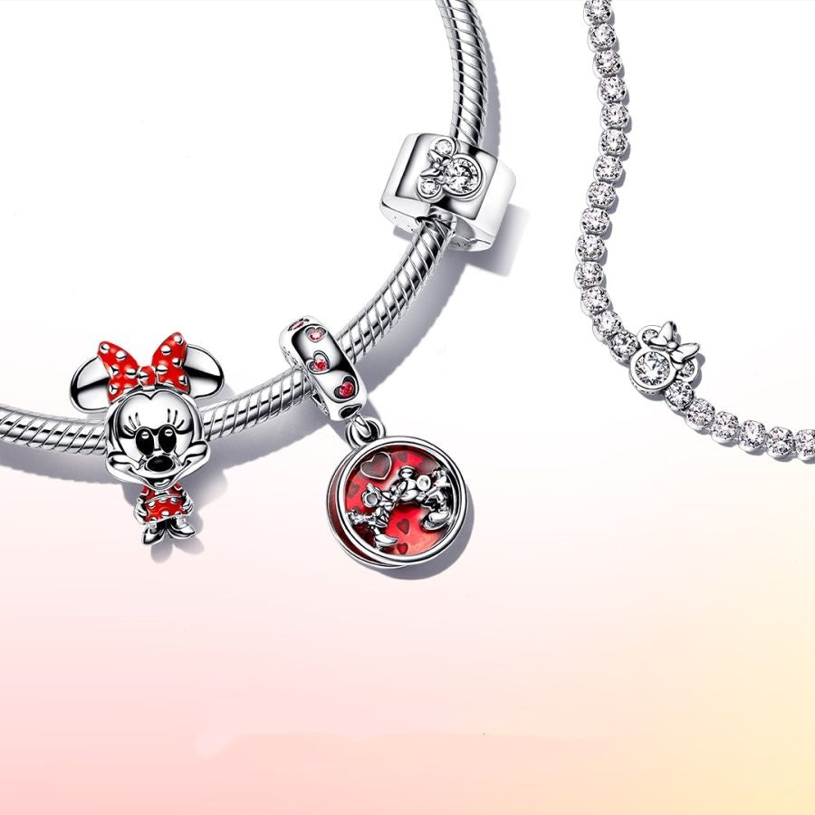 Charm-Anhänger Cinderellas Glasschuh Blau Silber