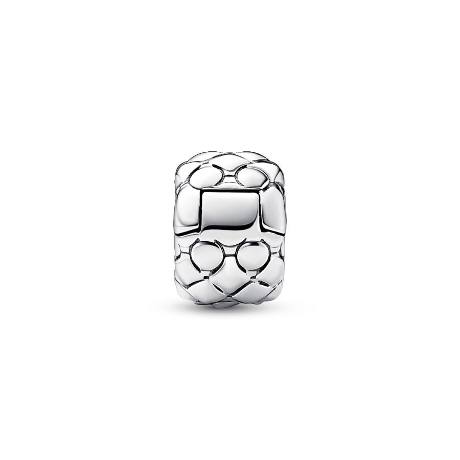 Clip Charm Studded Chain Sterling-Silber