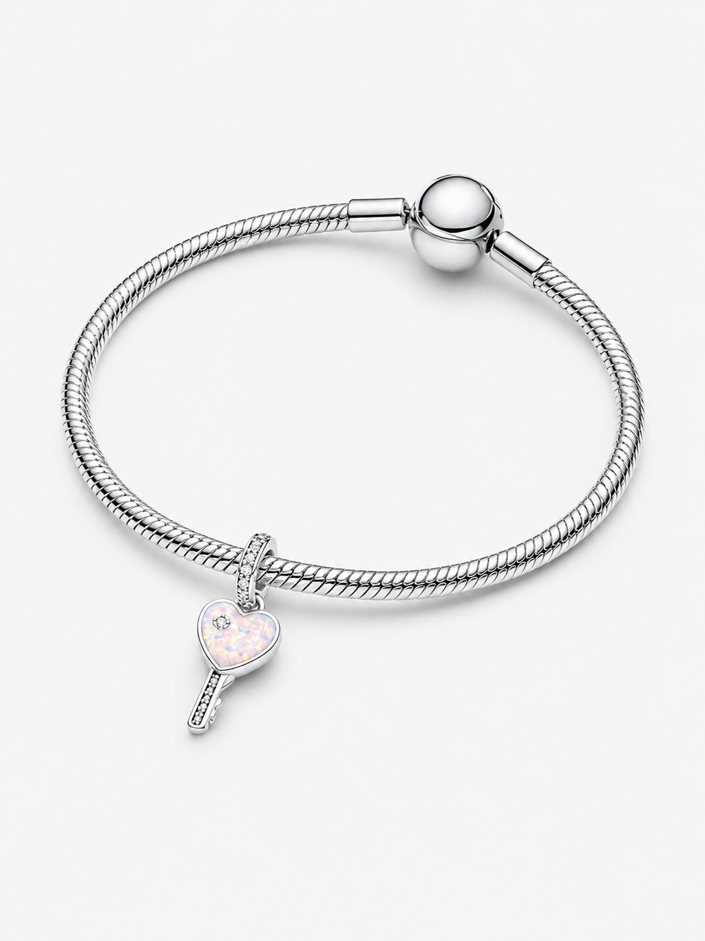 Schillernder Roter Schlüssel Charm-Anhänger Sterling-Silber