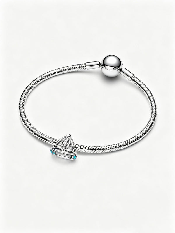 Segelboot Charm Sterling-Silber