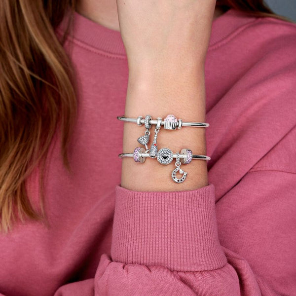 Charm-Anhänger Glückshufeisen Silber