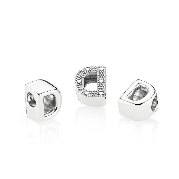 Charm Buchstabe Letter D Silber