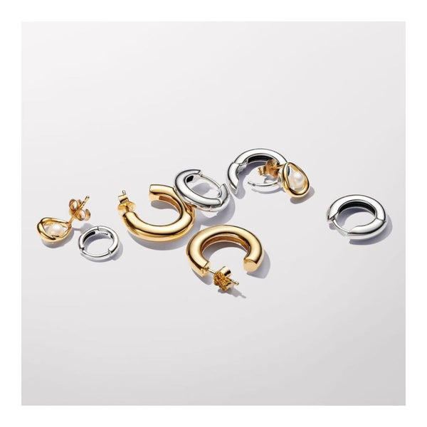 Essence Ohrringe Offene V-Form Silber