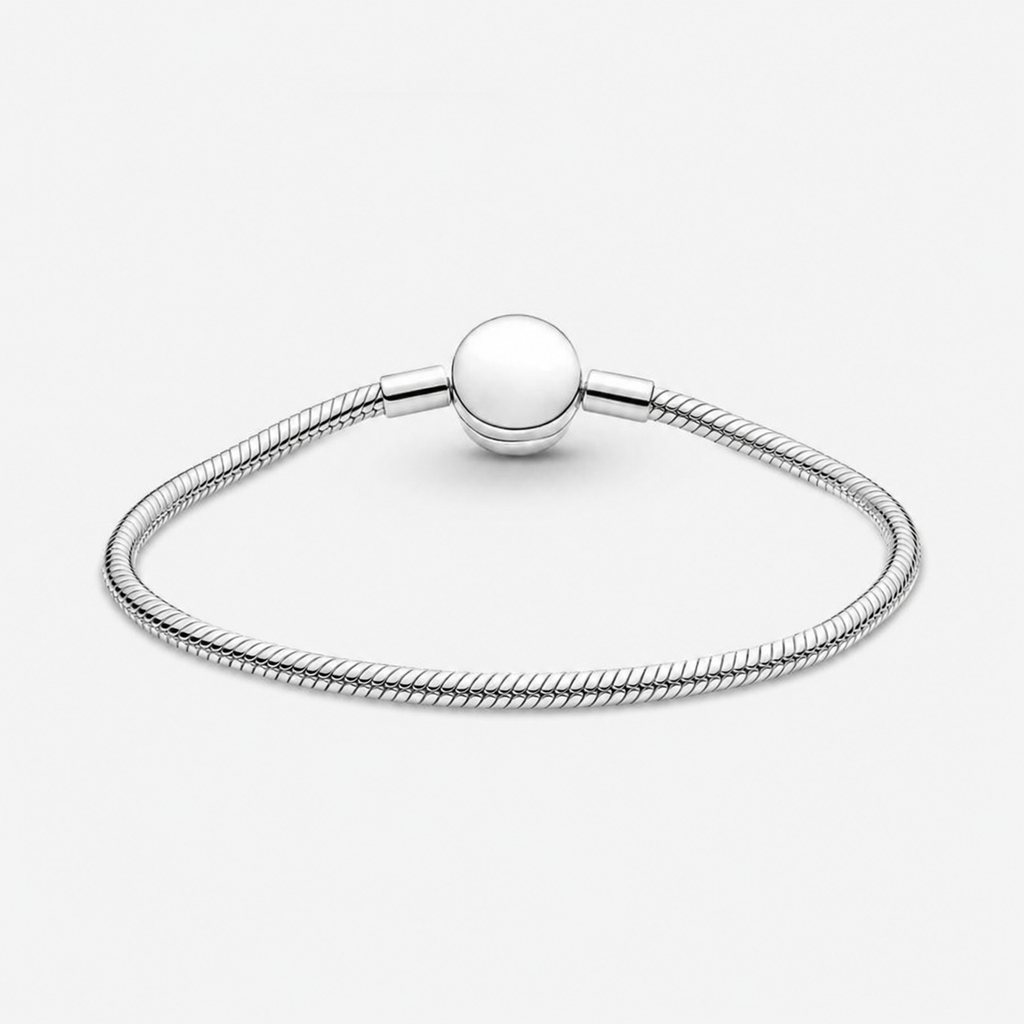 Schlangen-Gliederarmband Moments Strahlenkranz Silber