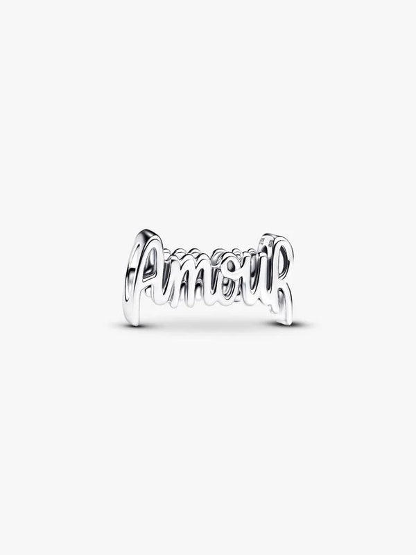 Amour Schrift Charm Sterling-Silber