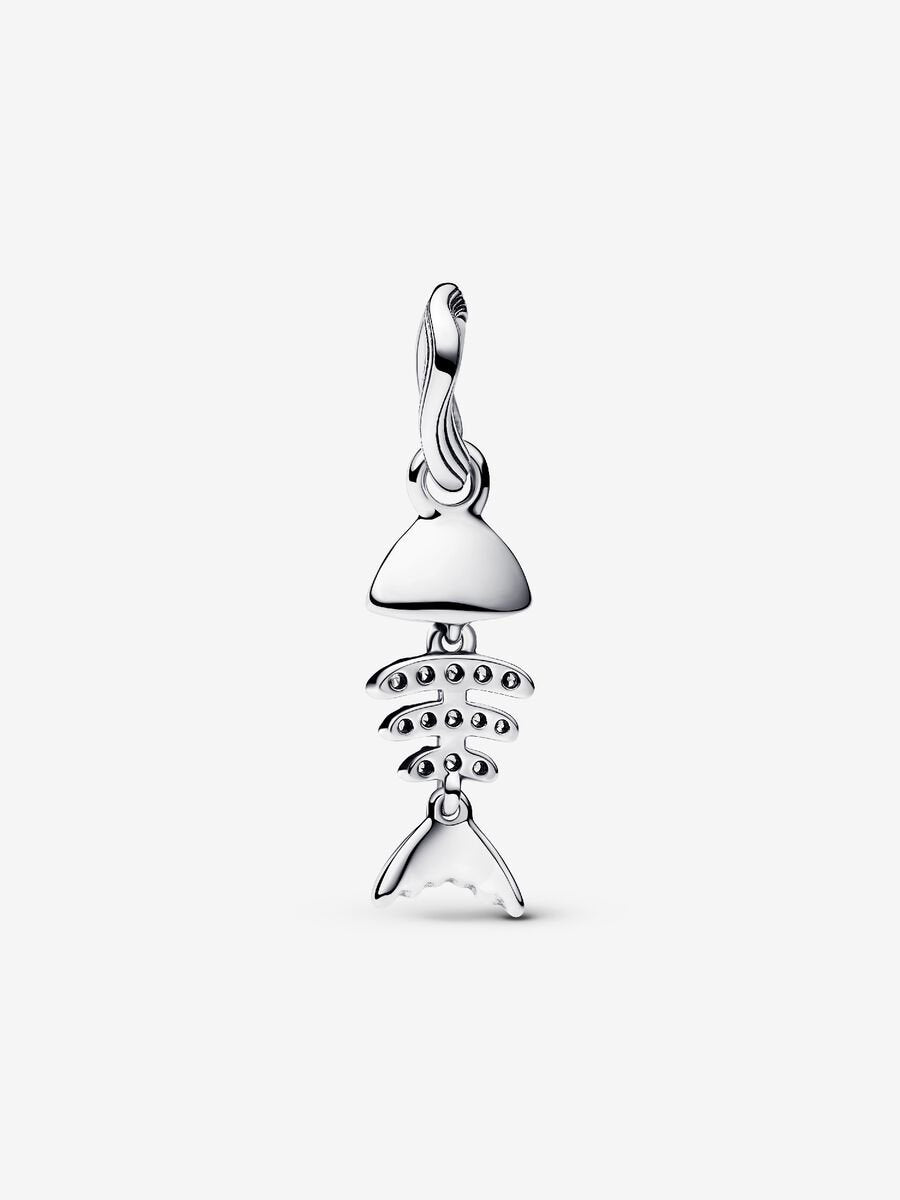 Türkisfarbener Fischgräte Charm-Anhänger Sterling-Silber