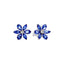 Ohrringe Ohrstecker Funkelnde Blaue Herbarium Cluster Silber