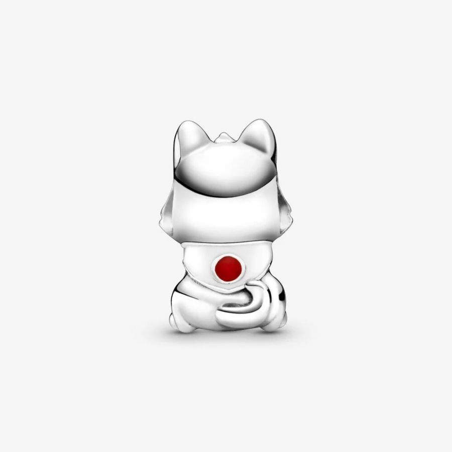 Charm Japanischer Akita Inu Hund Silber