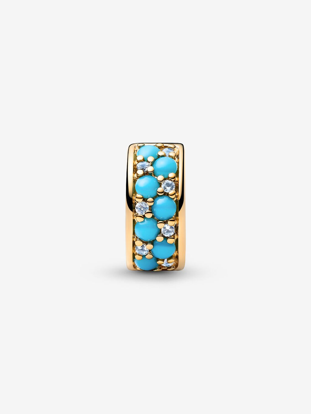 Aquablaues Clip-Charm 14 Karat Vergoldung