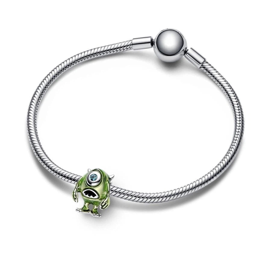 Charm Pixar Mike Glotzkowski Grün Sterling-Silber