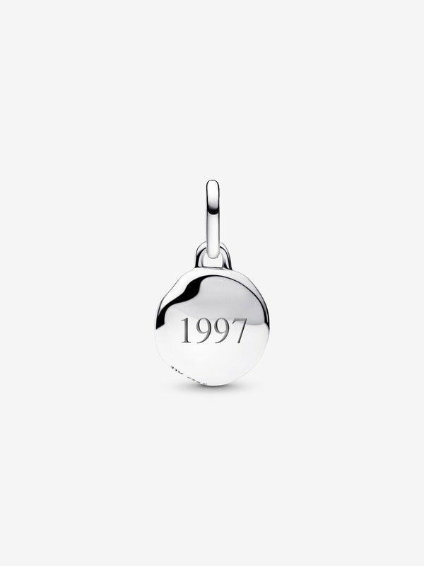 Gravierbares Mini-Medaillon-Charm Sterling-Silber