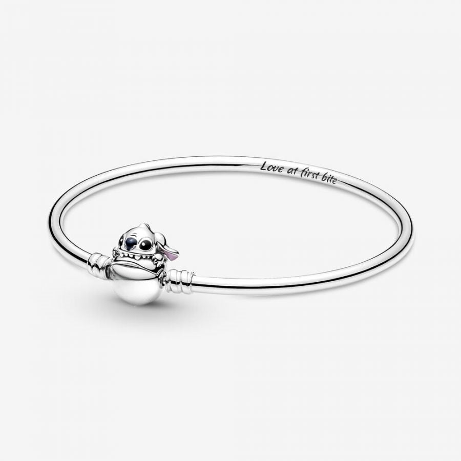 Armreif Beißender Stitch Verschluss Silber Hauptbild