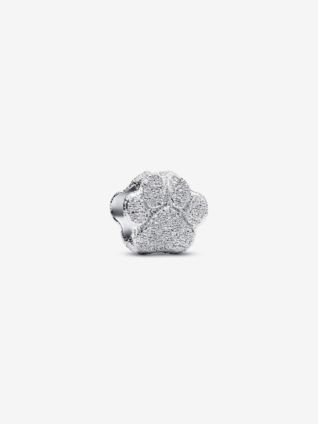 Strukturierte Pfote Mini-Charm Sterling-Silber