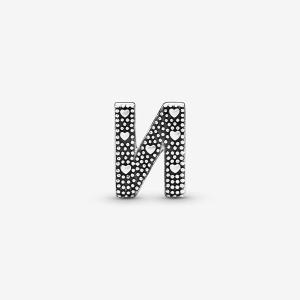 Charm Buchstabe Letter N Silber