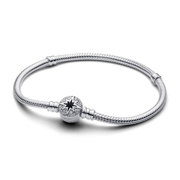 Gliederarmband Polarstern-Verschluss Silber