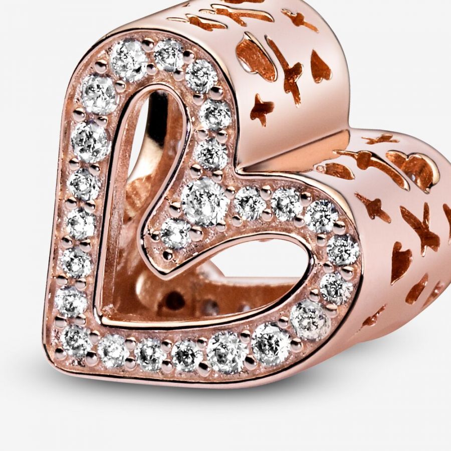 Rose  Charm Funkelndes Freihand-Herz