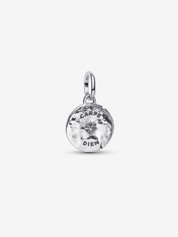 Totenkopf Medaillon-Charm Sterling-Silber