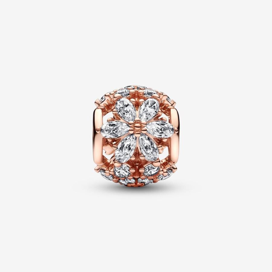 Charm Funkelndes Herbarium Cluster Rund 14k Rosé Vergoldet Zweitbild