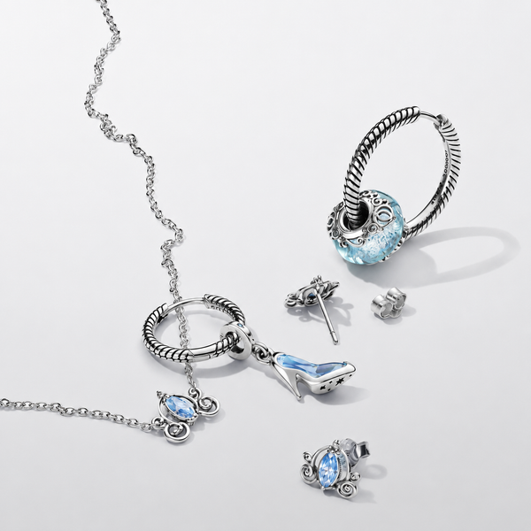 Collier-Halskette Cinderellas Kutsche Zirkon Silber