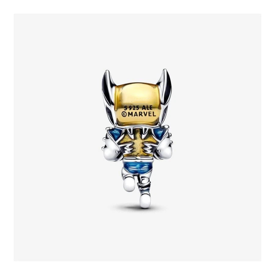 Charm Wolverine Emaille Sterling-Silber