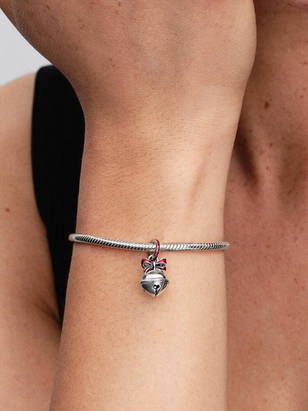 Weihnachtsglocke Charm-Anhänger Sterling-Silber