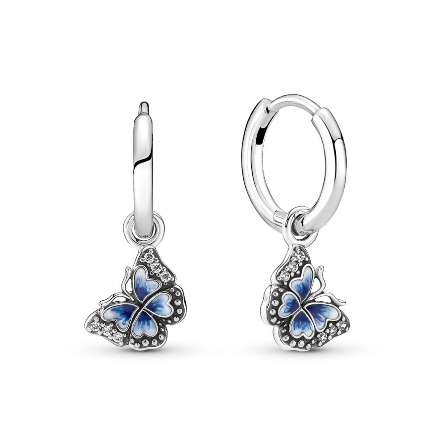 Ohrringe Blauer Schmetterling Sterling-Silber Hauptbild