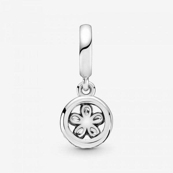 Charm-Anhänger Funkelnder Schneeflocke Kreis Silber