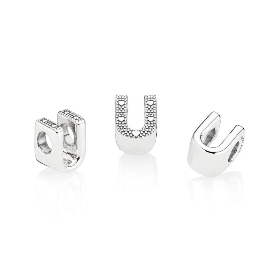 Charm Buchstabe Letter U Silber Zweitbild