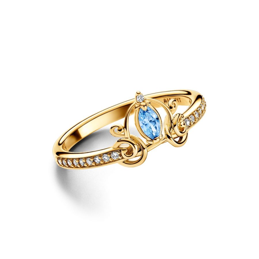 Ring Cinderellas Kutsche Zirkonia Vergoldet