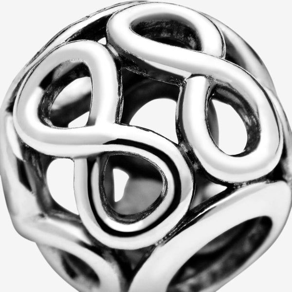 Charm Offen Unendlichkeits-Symbol Sterlingsilber