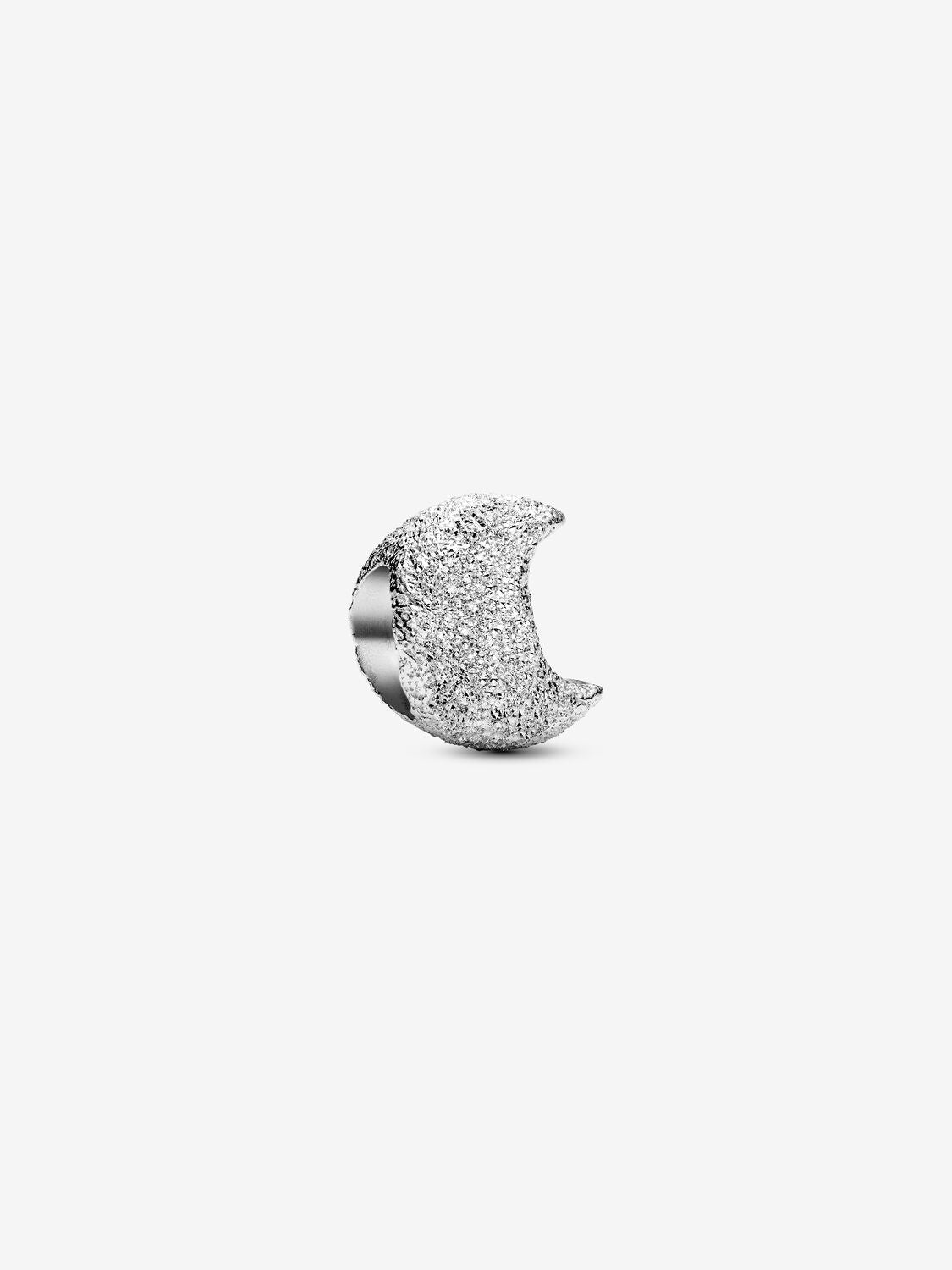 Strukturierter Mond Mini-Charm Sterling-Silber Hauptbild
