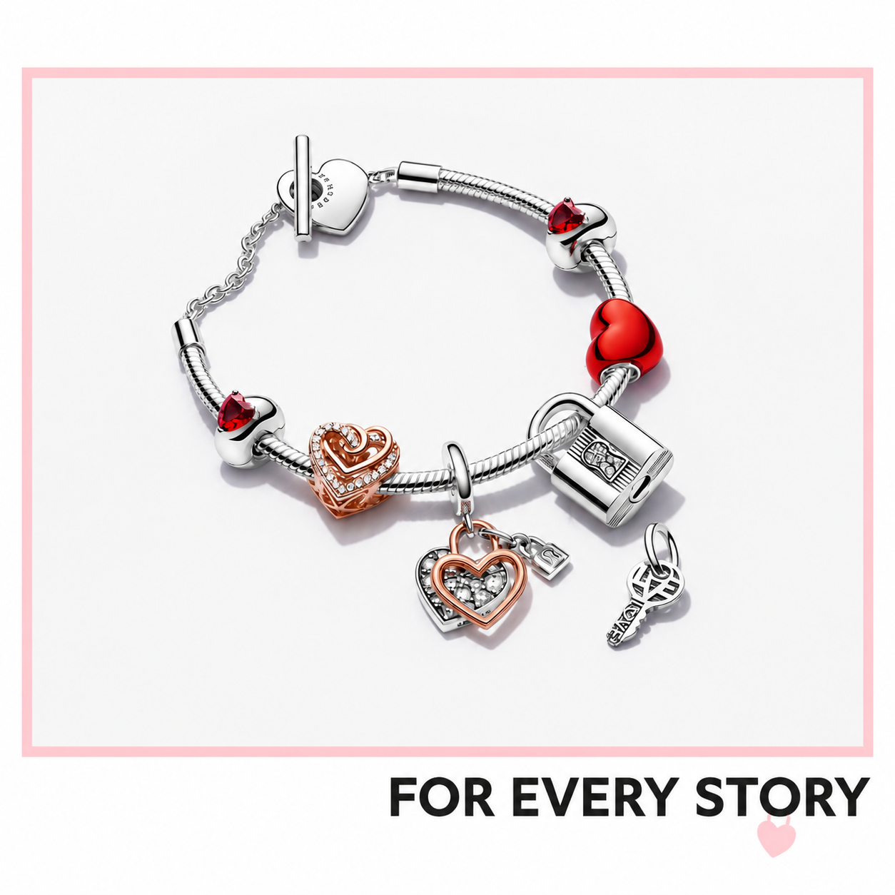 Charm Funkelndes Auge der Vorsehung 14k Rosé Vergoldet