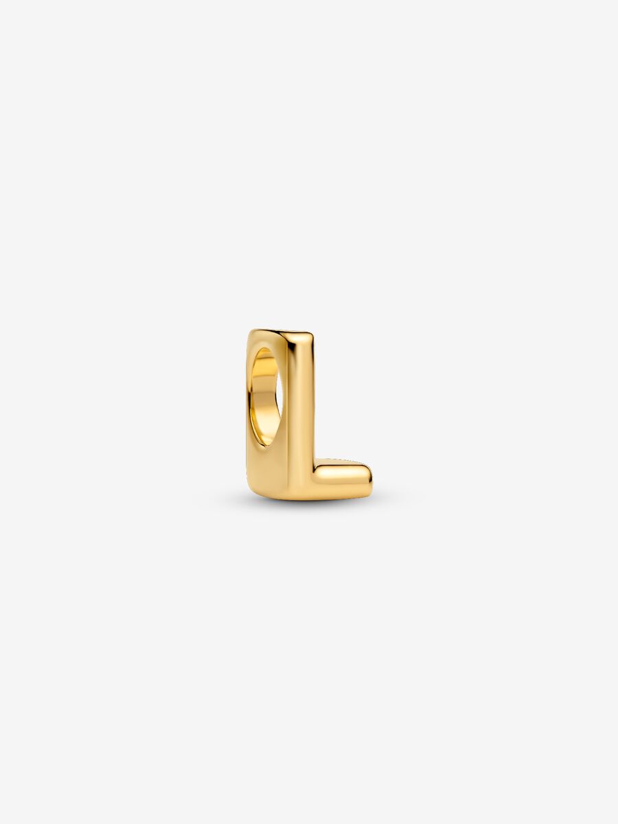 Buchstabe L Alphabet-Mini-Charm 14 Karat Vergoldung Hauptbild