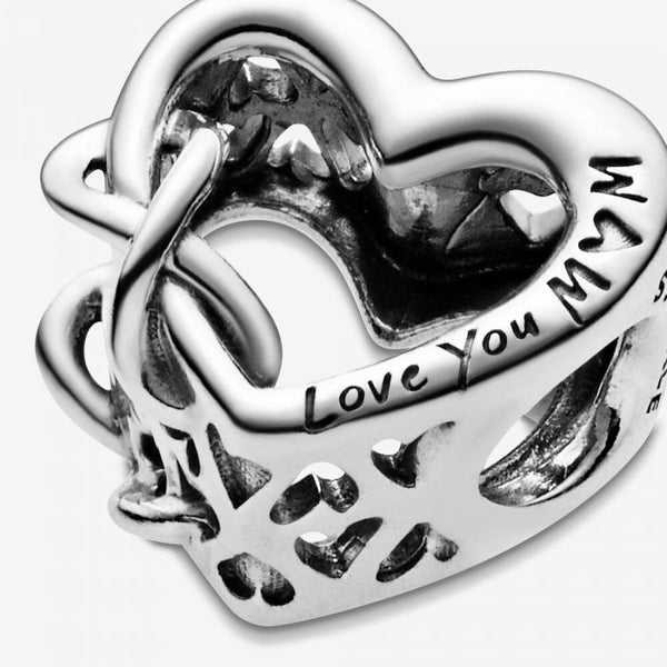 Charm Unendlichkeits-Herz Love You Mum Silber