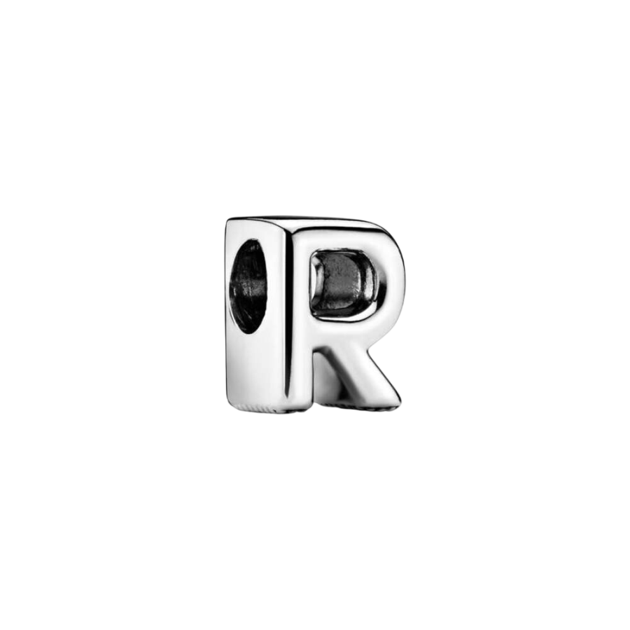 Charm Buchstabe Letter R Silber