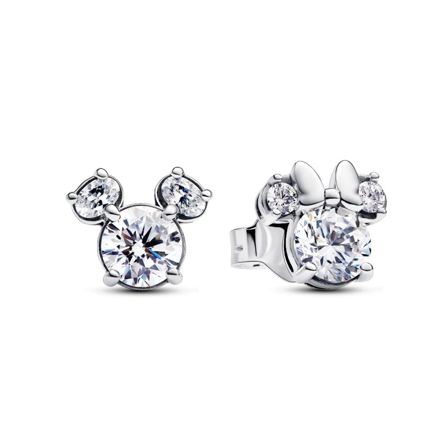 Ohrringe Micky & Minnie Maus Funkelnd Silber Hauptbild