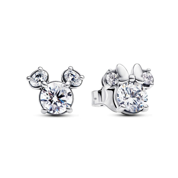Ohrringe Micky & Minnie Maus Funkelnd Silber