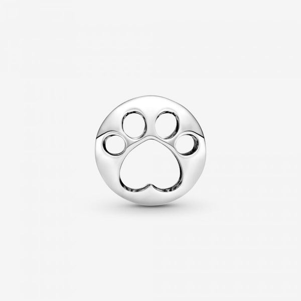 Charm Hundepfotenabdruck Silber